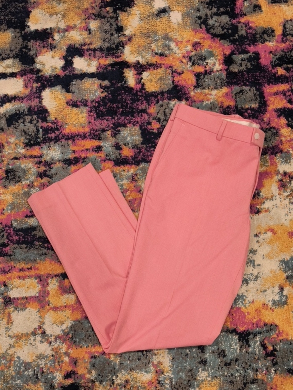 NWT Men's Egara Pink Skinny Stretch Separates Suit Pants 38x32